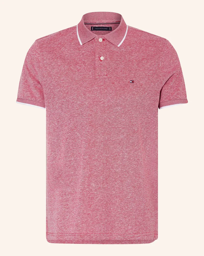 Tommy Hilfiger Piqué-Poloshirt Dunkelrot