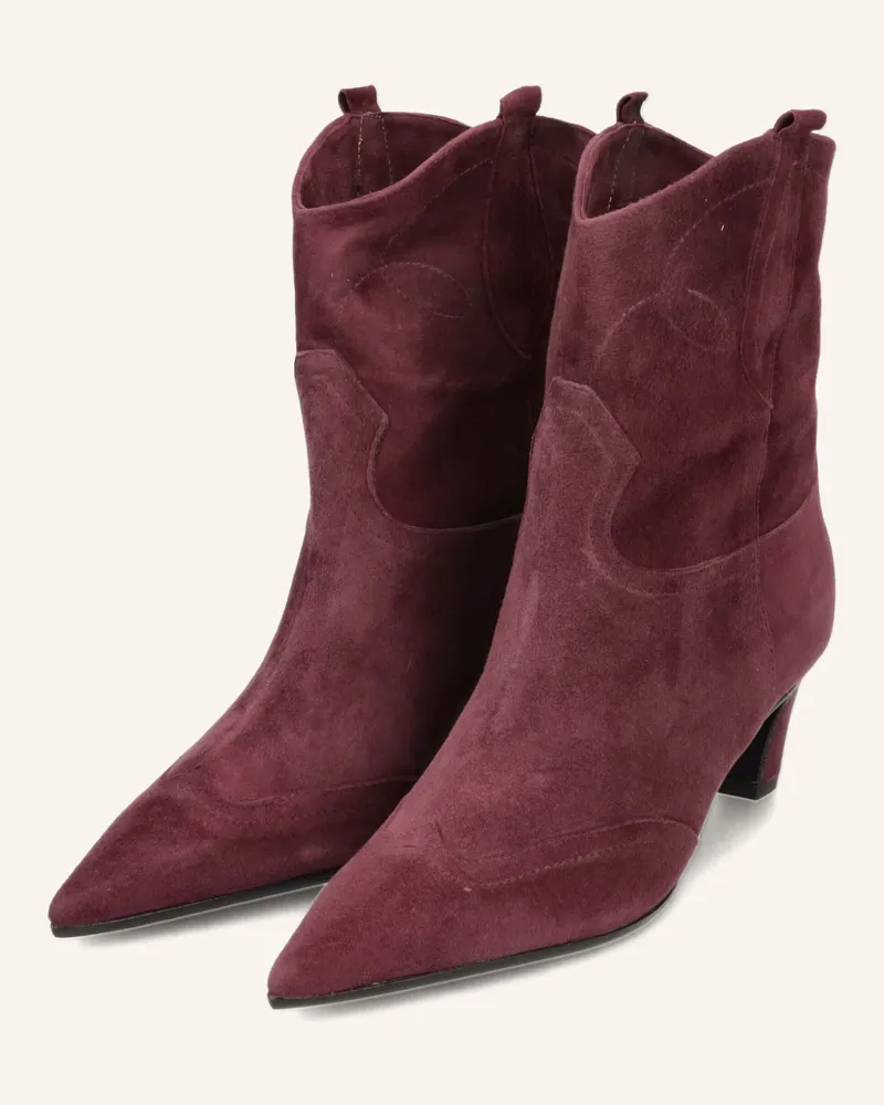 Thea Mika Cowboy Boots Dunkelrot