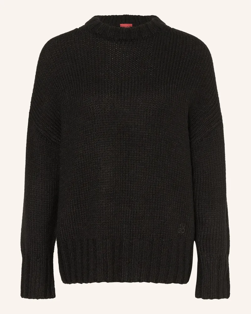 HUGO BOSS Pullover Siolino Mit Alpaka schwarz Schwarz