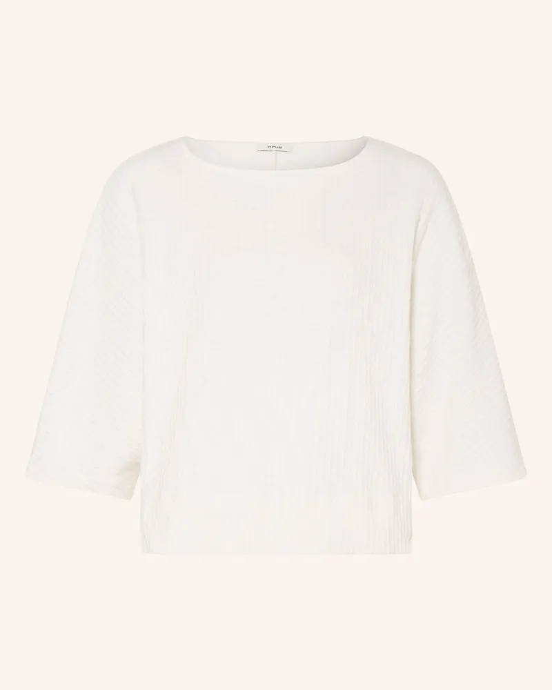 OPUS Pullover Gathena Mit 3/4-Arm weiss Creme