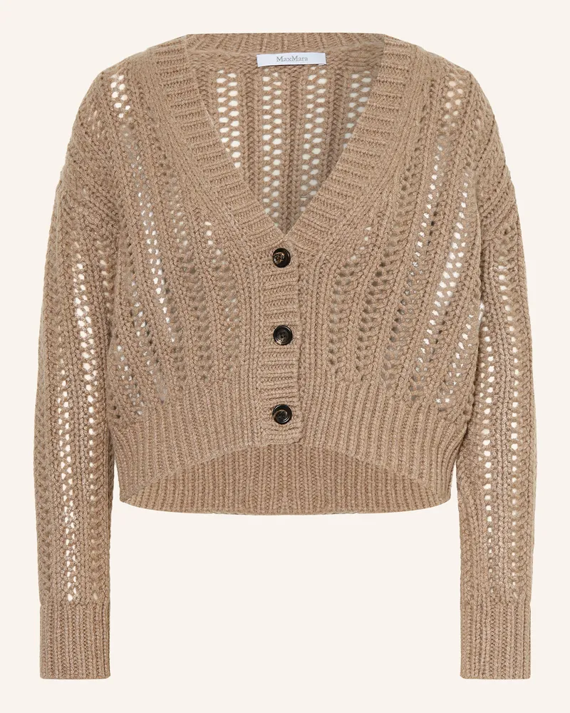 Max Mara Strickjacke Zaino Aus Cashmere beige Camel