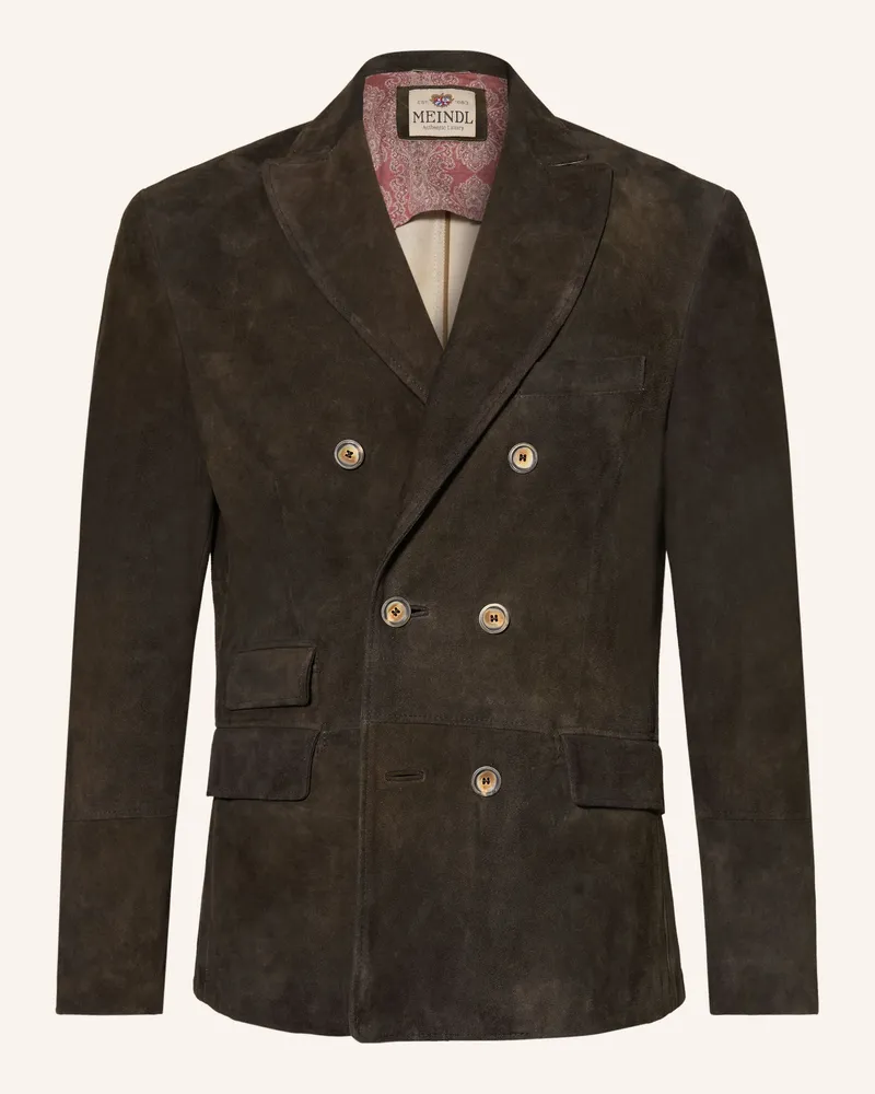 Meindl Ledersakko Mountbattan Regular Fit braun Dunkelbraun