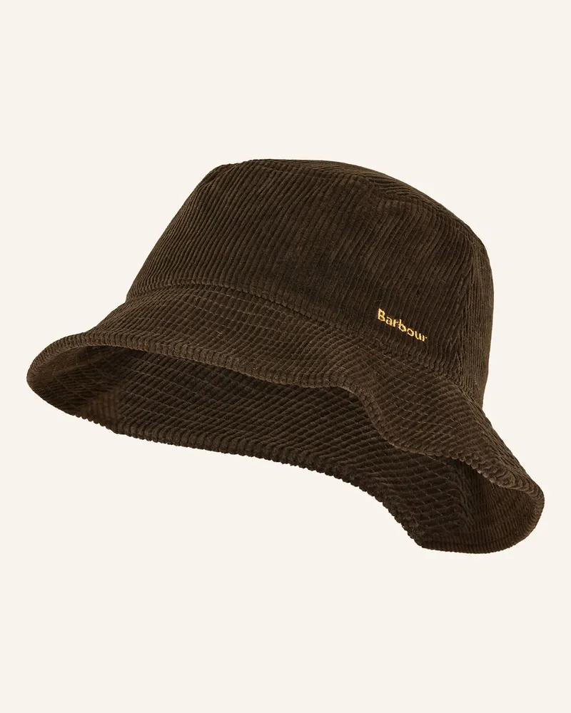 Barbour Bucket-Hat Ebberston Aus Cord gruen Oliv