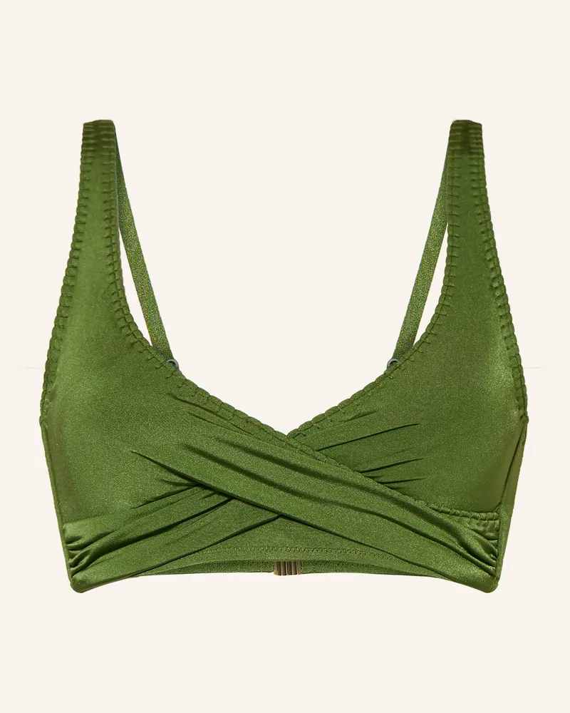 watercult Bustier-Bikini-Top Crafted Essentials In Wickeloptik gruen Oliv