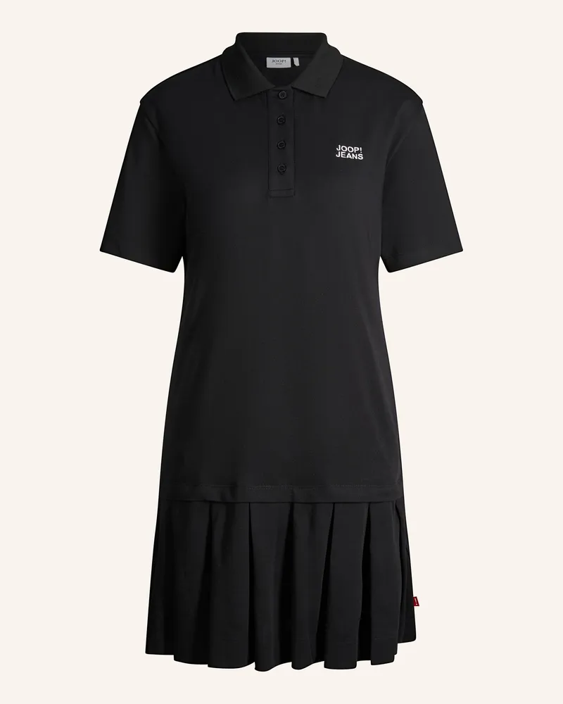 JOOP! Piqué-Polokleid Tadena schwarz Schwarz