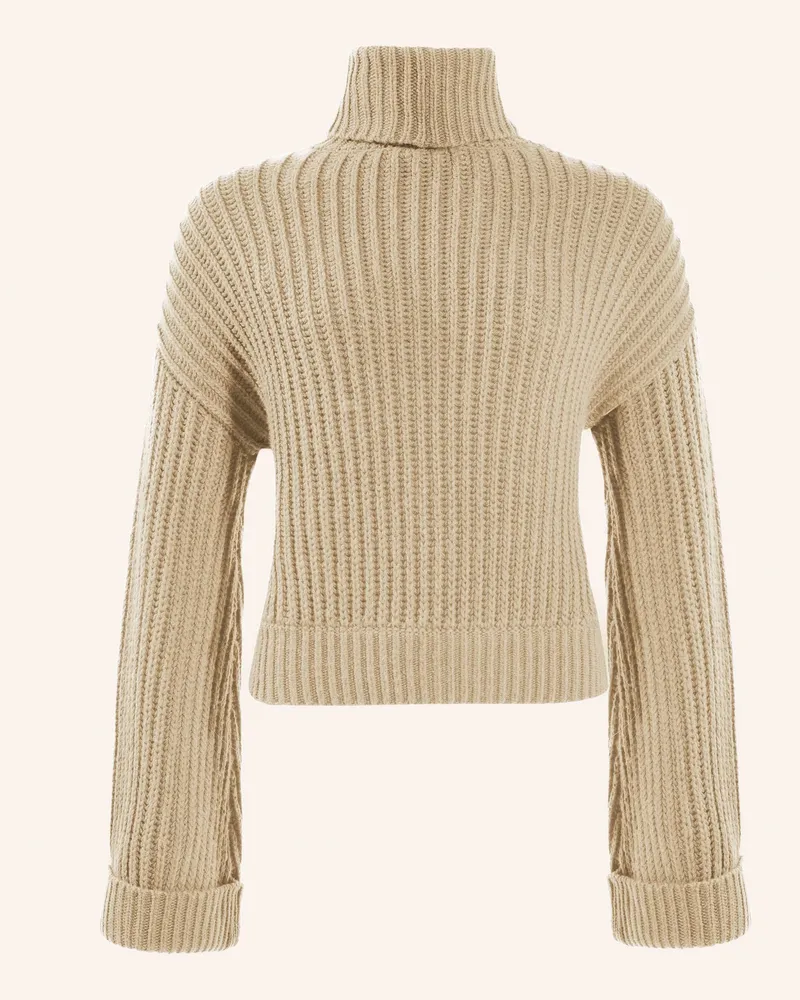 ADLYSH Crop Pullover Mit Wolle beige Beige