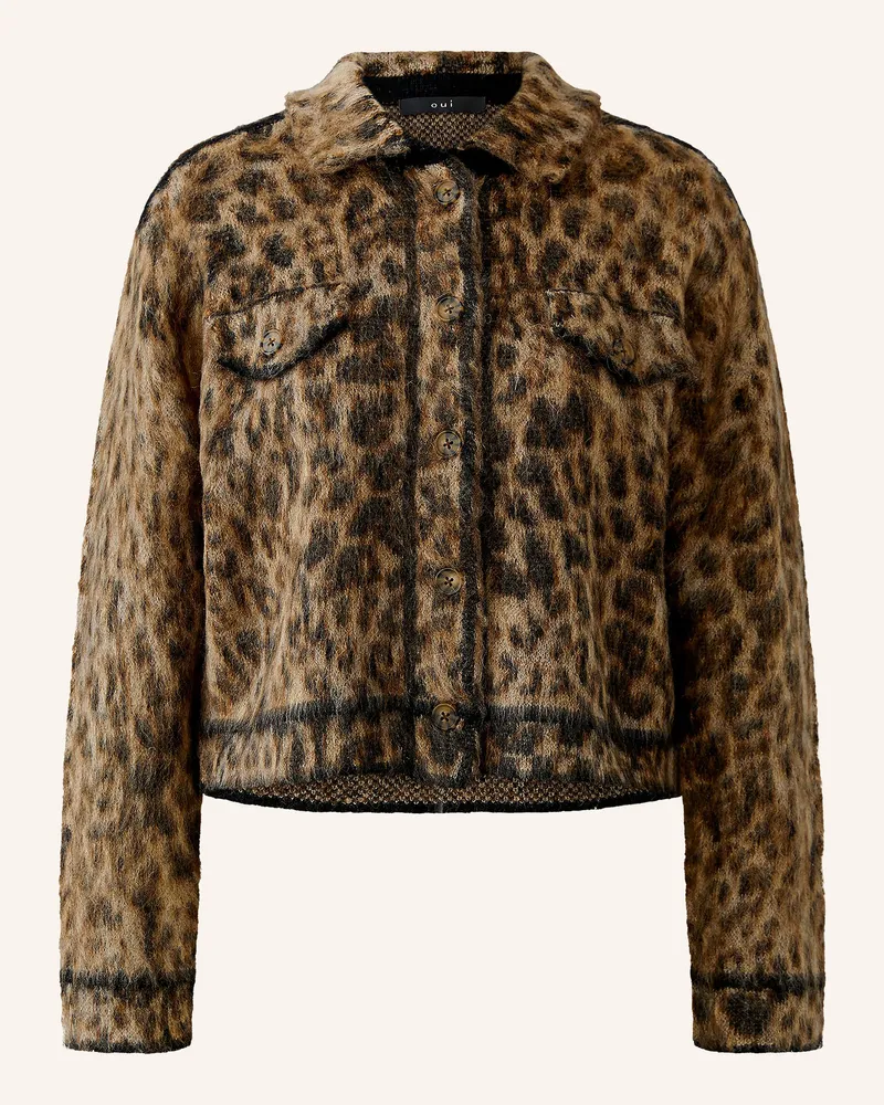 Oui  Strickjacke braun Camel