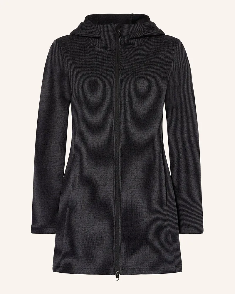 me°ru' Strick-Fleecejacke BERGEN Schwarz