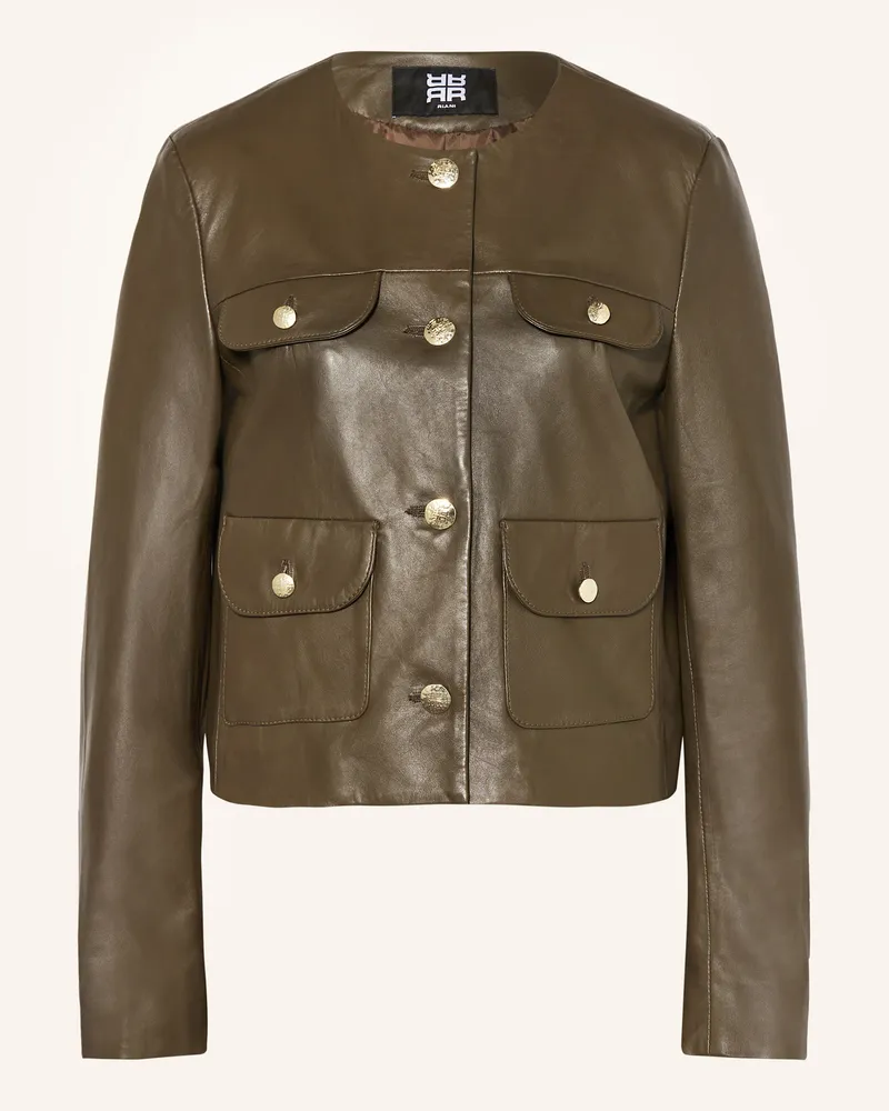 Riani Lederjacke braun Khaki