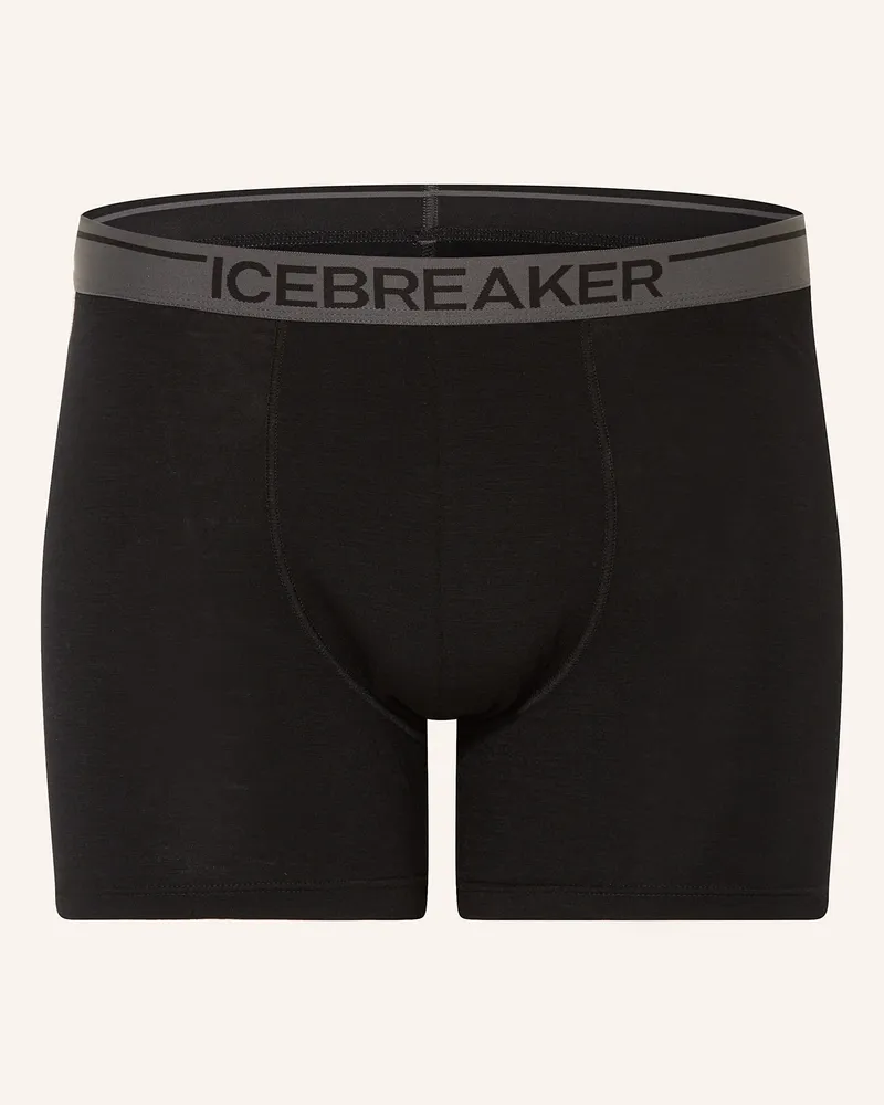 Icebreaker Funktionswäsche-Boxershorts Anatomica Aus Merinowolle schwarz Schwarz