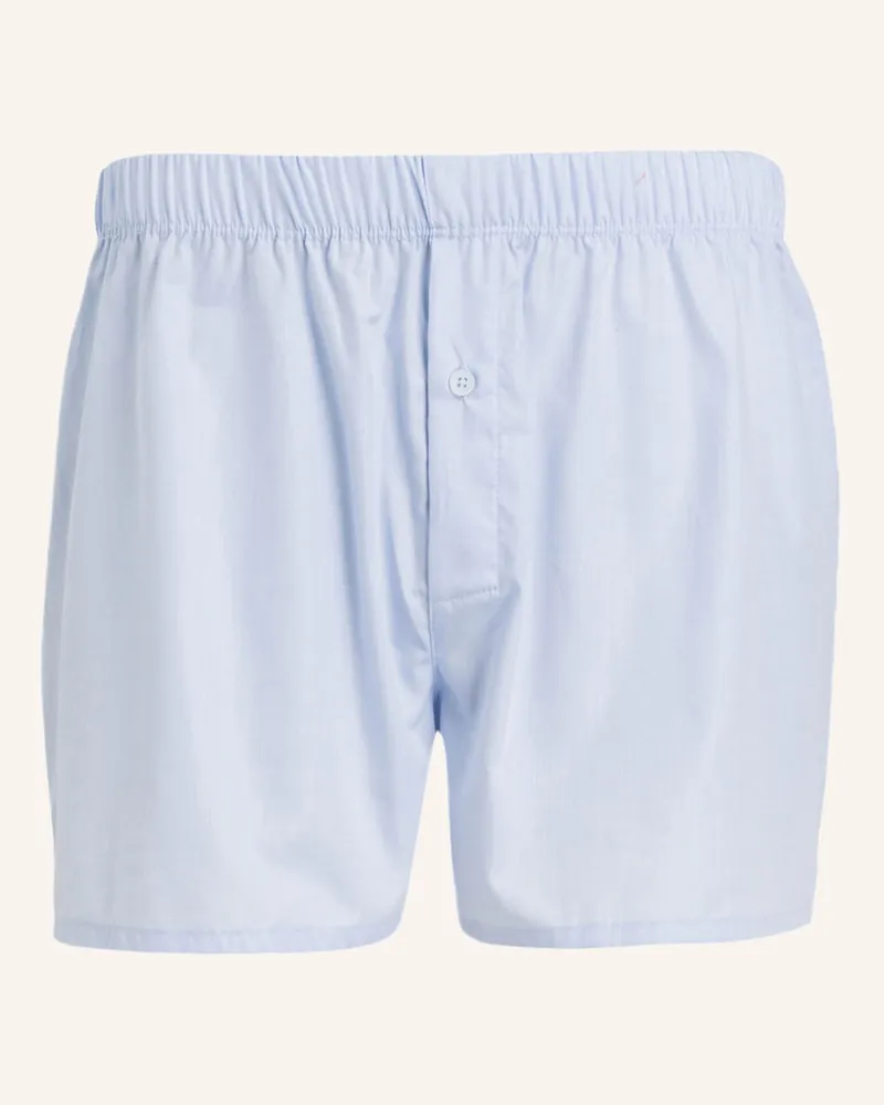 Hanro Web-Boxershorts Fancy Woven blau Hellblau