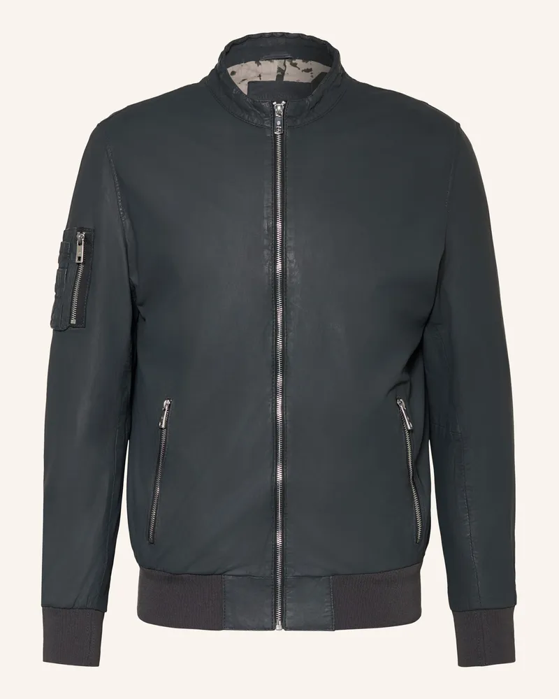 Milestone Lederjacke MSGIRALDO Blau