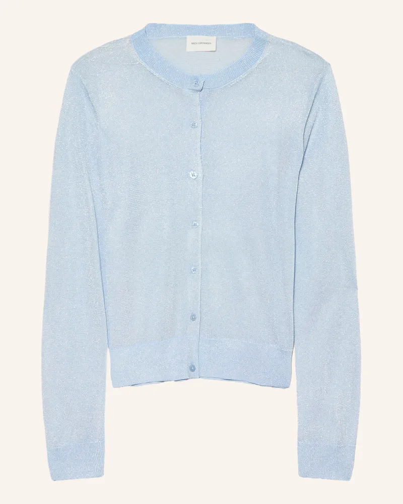 MOSS COPENHAGEN Strickjacke Mschshirley Mit Glitzergarn blau Hellblau