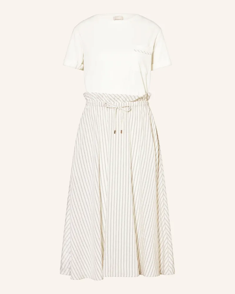 Liu Jo Kleid im Materialmix Creme