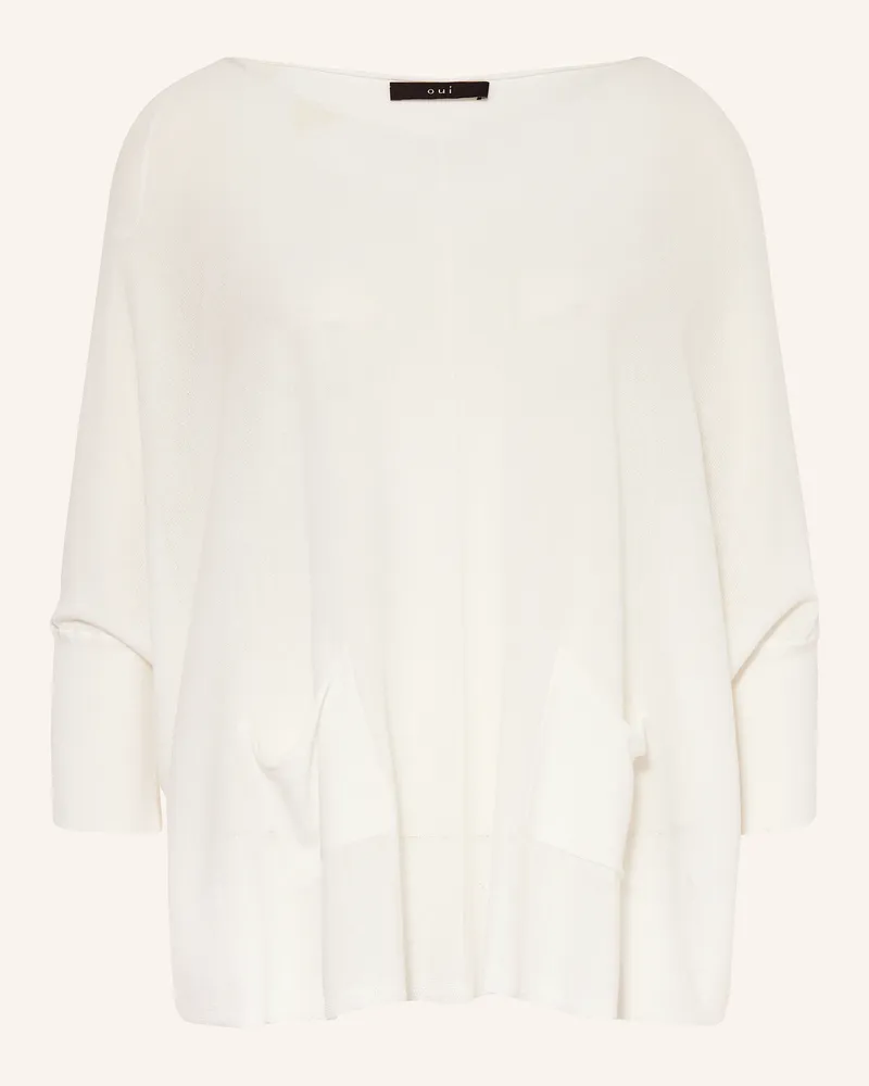 Oui  Pullover mit 3/4-Arm Ecru