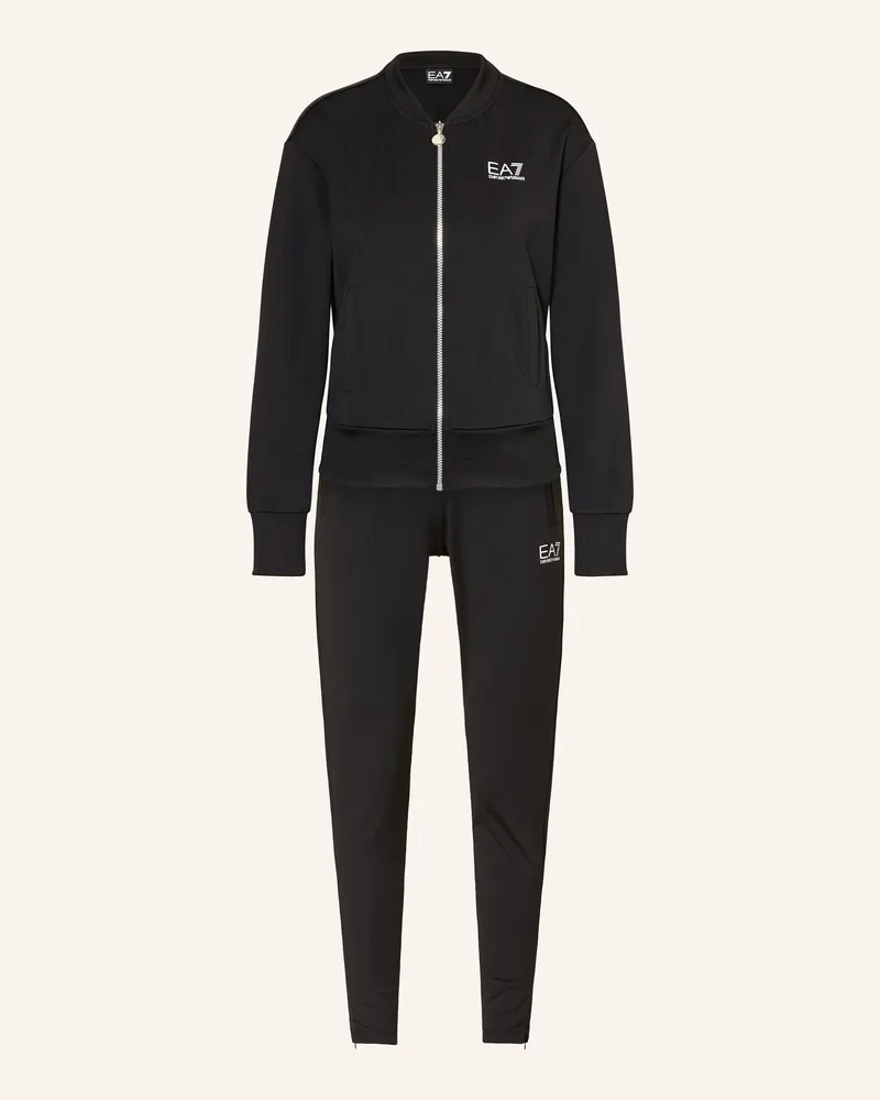 EA7 Trainingsanzug schwarz Schwarz