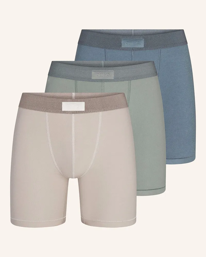 SKIMS 3er-Pack Boxershorts SKIMS COTTON Blau