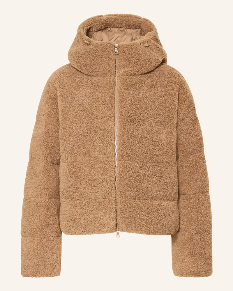 Darling Harbour Teddyfell-Jacke Im Materialmix braun Camel