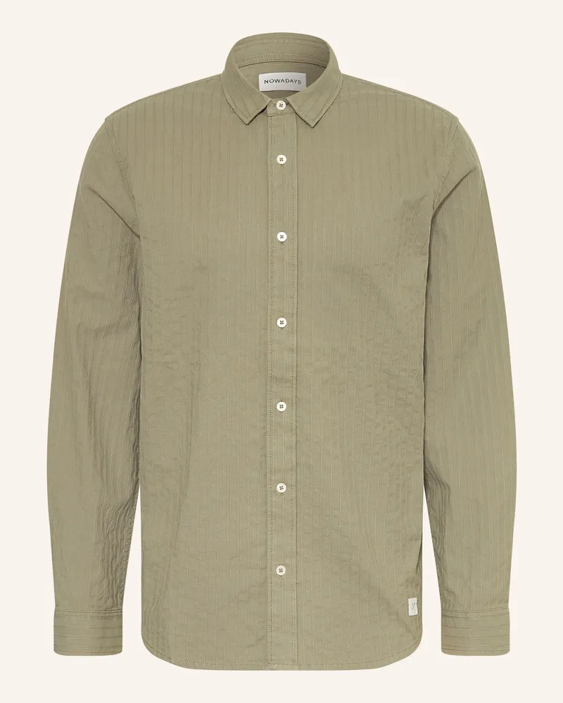 Nowadays Hemd Regular Fit gruen Hellgrün