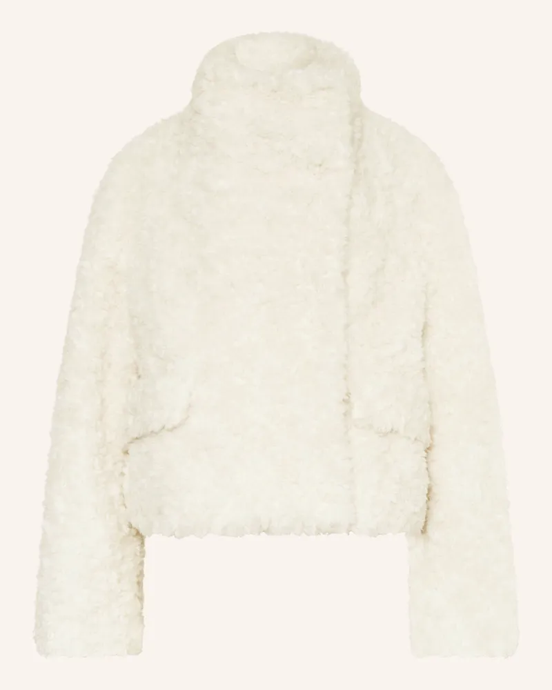 HUGO BOSS Teddyfell-Jacke Citeddy weiss Weiss