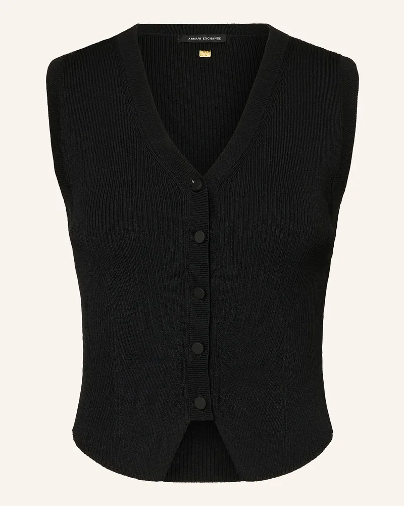 Armani Exchange Strickweste schwarz Schwarz