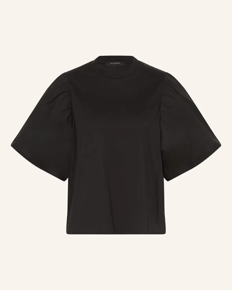 AllSaints T-Shirt JESS im Materialmix Schwarz