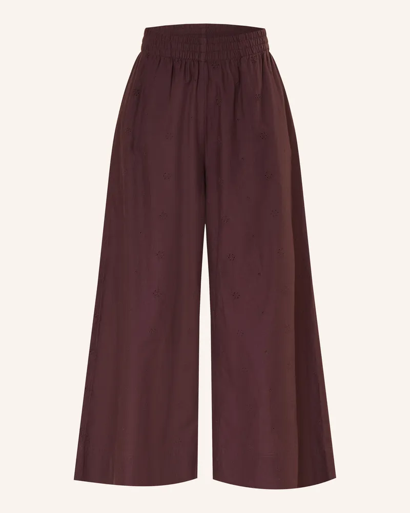 Marc O'Polo Culotte rot Dunkelbraun
