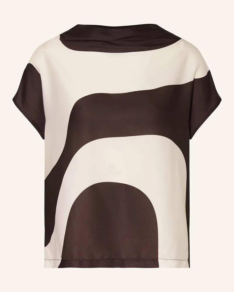 someday. T-Shirt KESORA im Materialmix Dunkelbraun