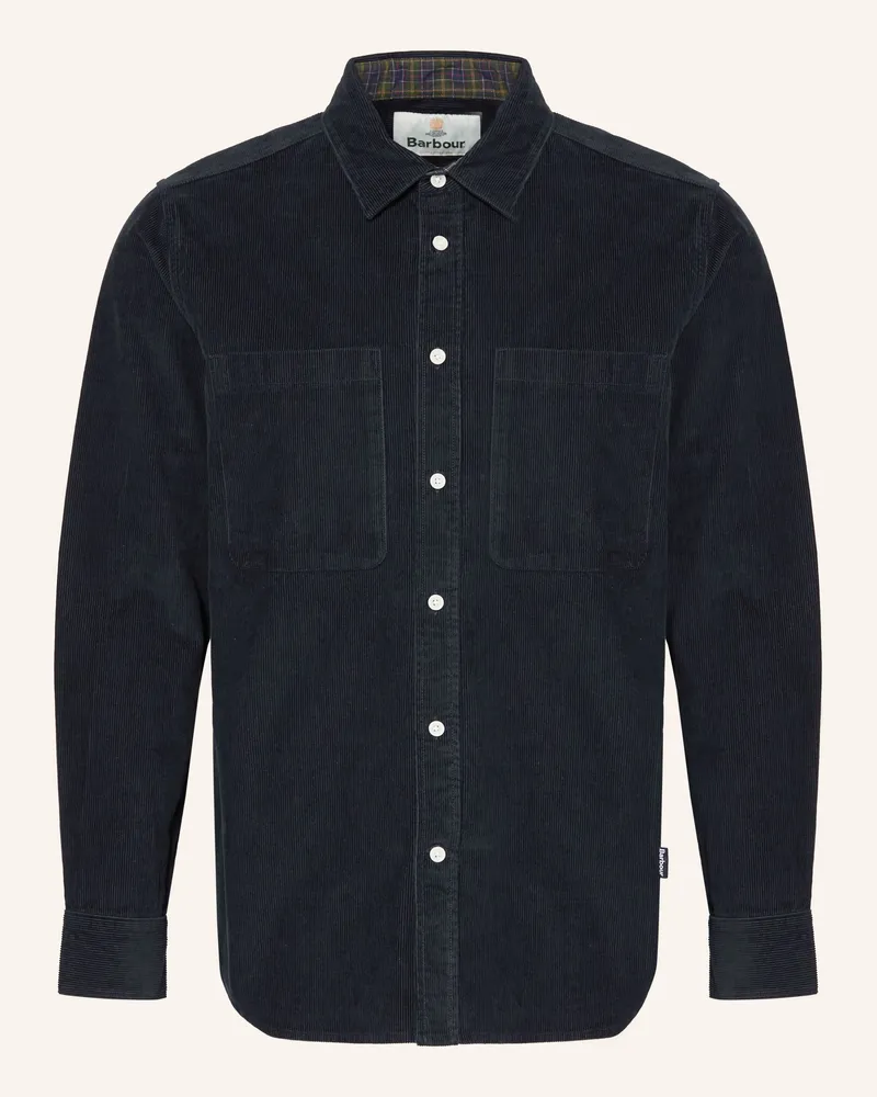 Barbour Cordhemd Comfort Fit blau Dunkelblau