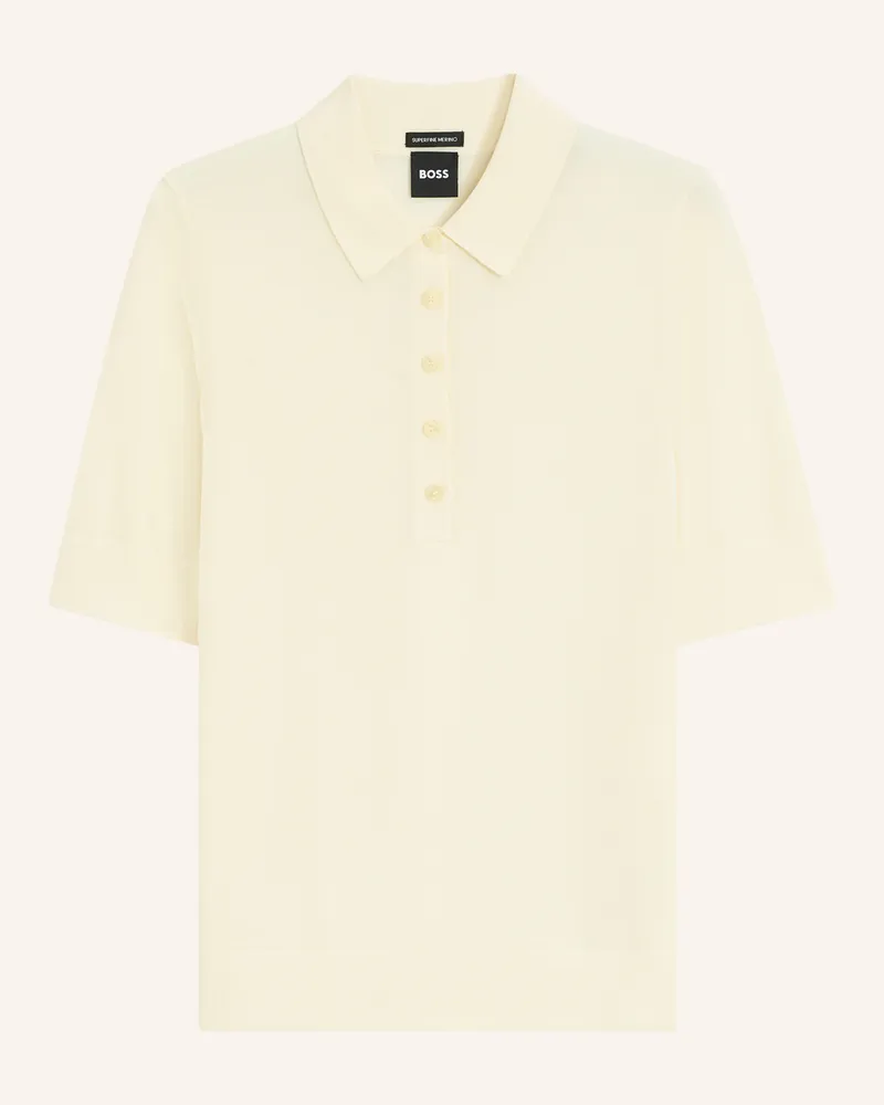 HUGO BOSS Poloshirt Fidenka Aus Merinowolle beige Beige