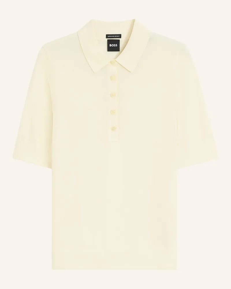 HUGO BOSS Poloshirt Fidenka Aus Merinowolle beige Beige