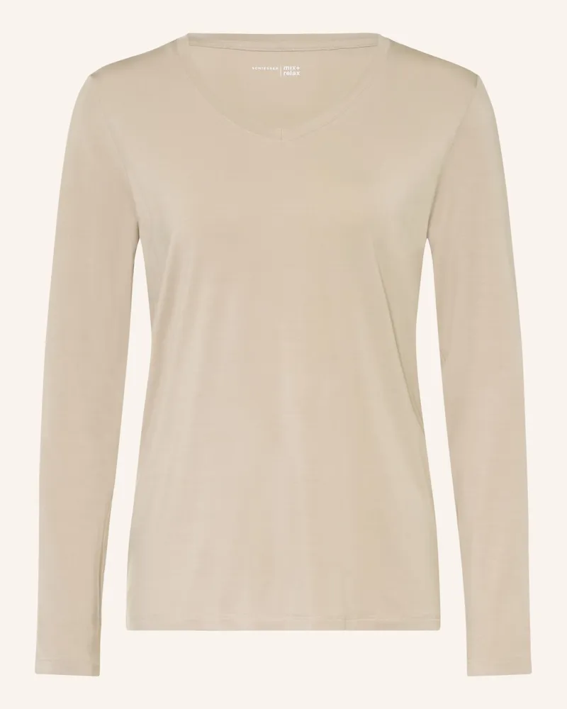 Schiesser Schlafshirt Mix+Relax beige Beige