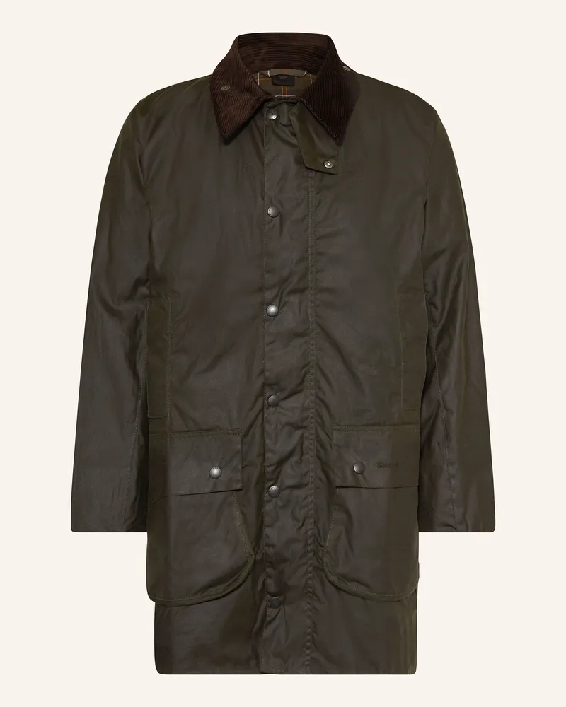 Barbour Fieldjacket BORDER WAX Dunkelgrün