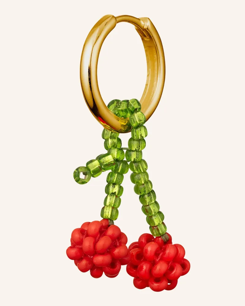 PURA UTZ Creolen Mini Cherry Earring By Glambou gold Gold