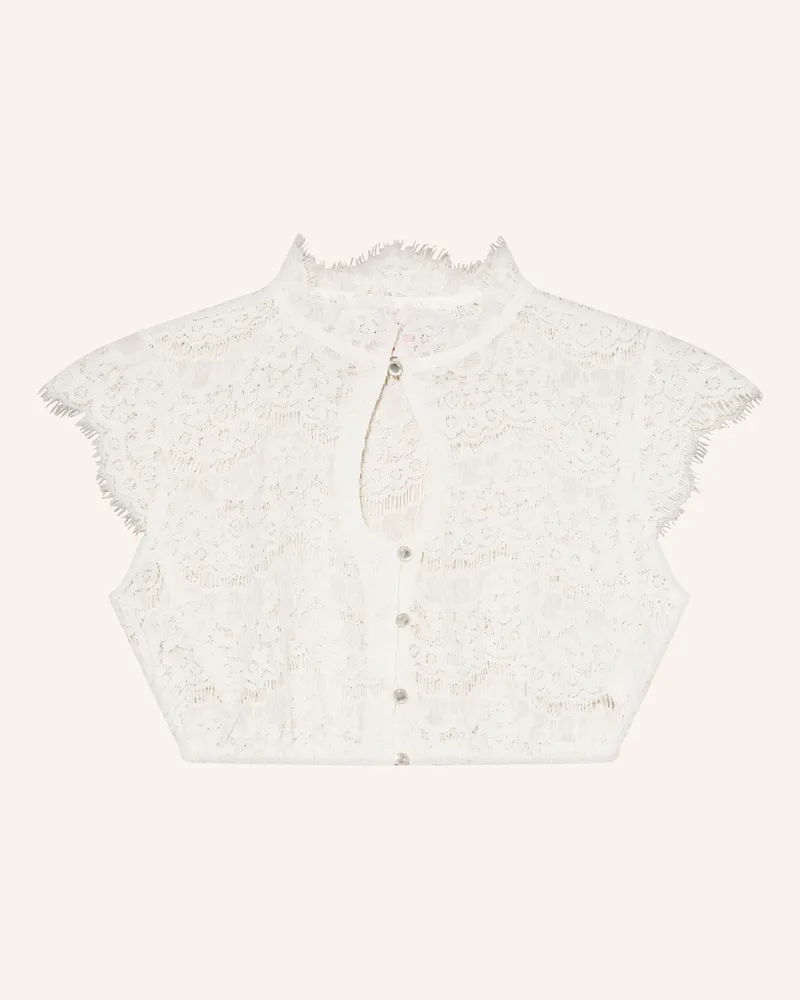 Spieth & Wensky Dirndlbluse Finesse Aus Spitze weiss Weiss