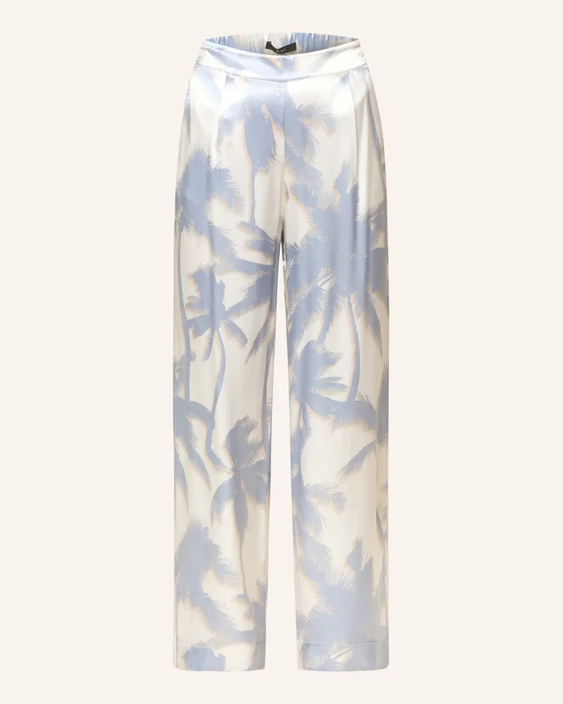 Oui  Marlenehose aus Satin Weiss