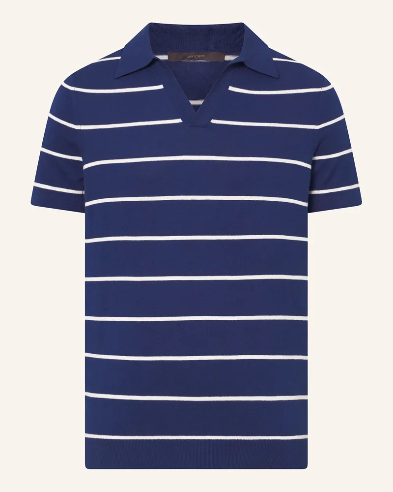 windsor. Strick-Poloshirt CASHMILO Dunkelblau