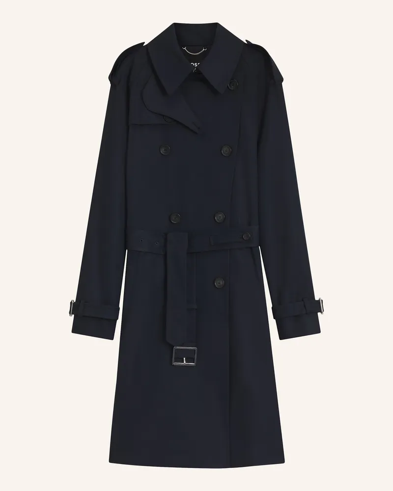 HUGO BOSS Klassischer Mantel Caomy Regular Fit blau Dunkelblau