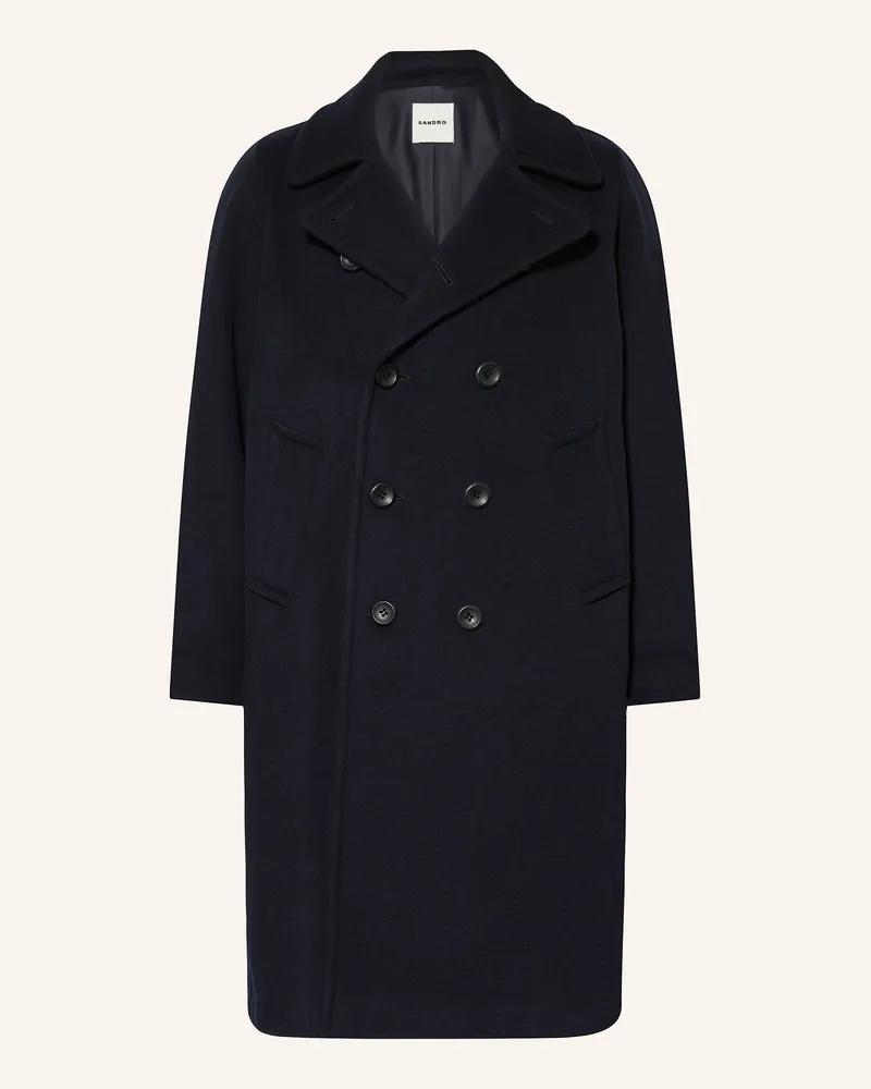 Sandro Wollmantel Dunkelblau