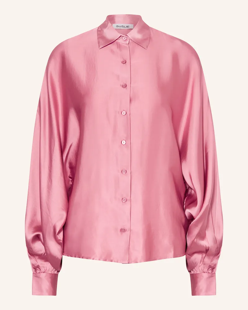 SoSUE Hemdbluse Antonia Aus Satin rosa Altrosa