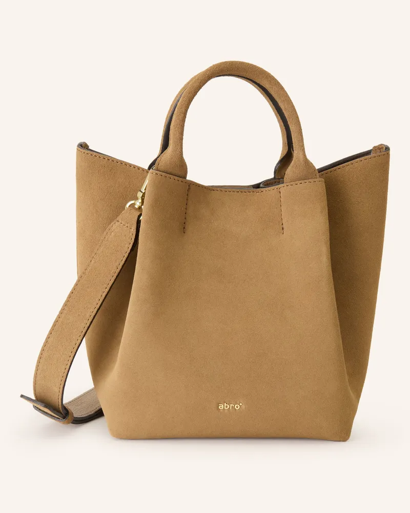Abro Handtasche Essential Mit Pouch braun Hellbraun