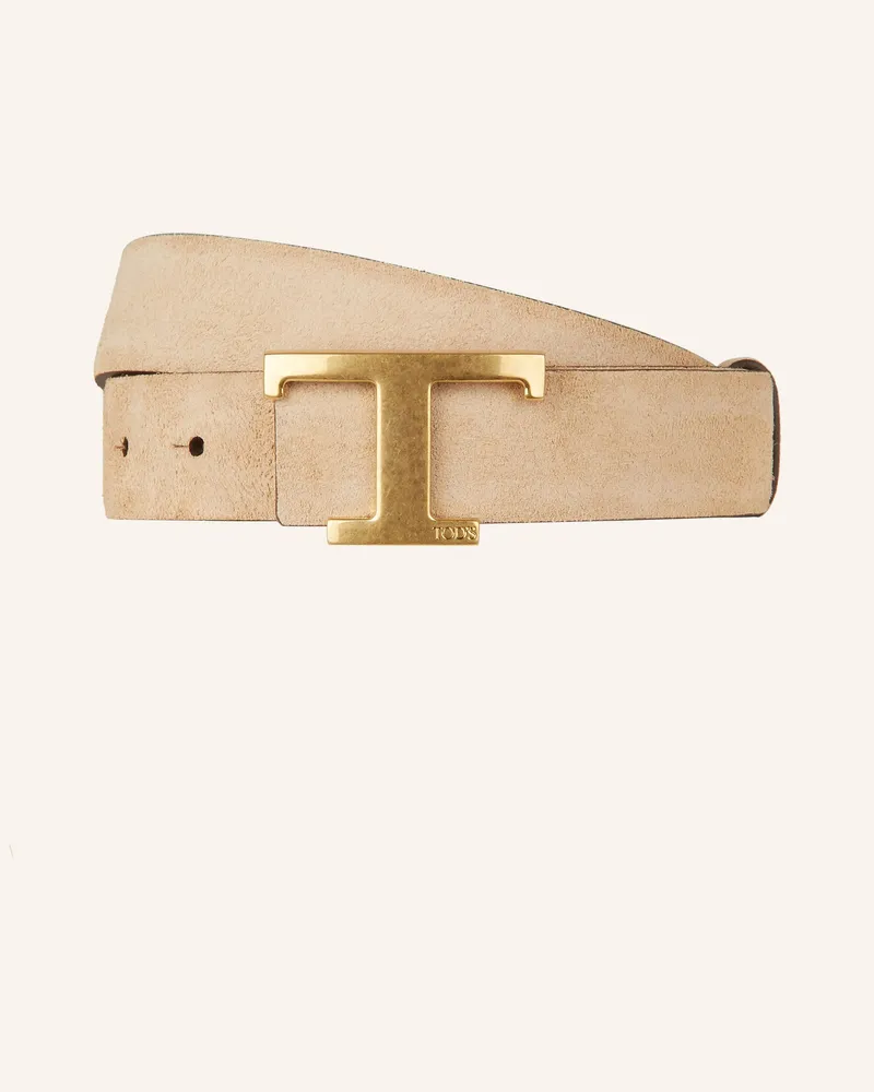 TOD'S Ledergürtel beige Hellbraun