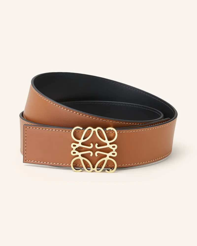 Loewe Ledergürtel zum Wenden Cognac