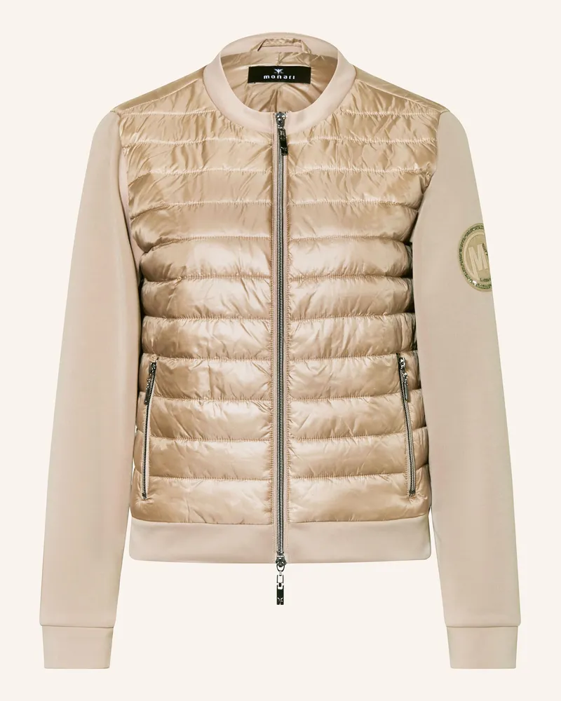monari Steppjacke im Materialmix Beige
