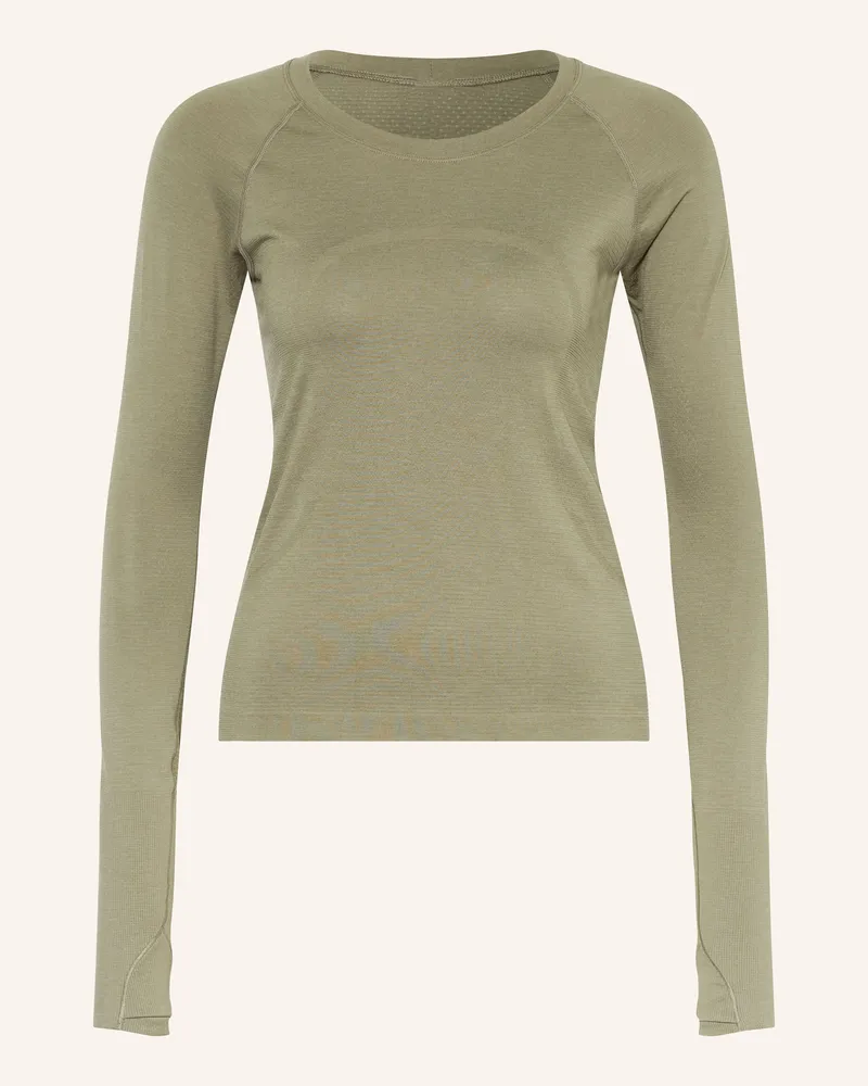 LULULEMON Laufshirt SWIFTLY TECH LS 2.0 Khaki