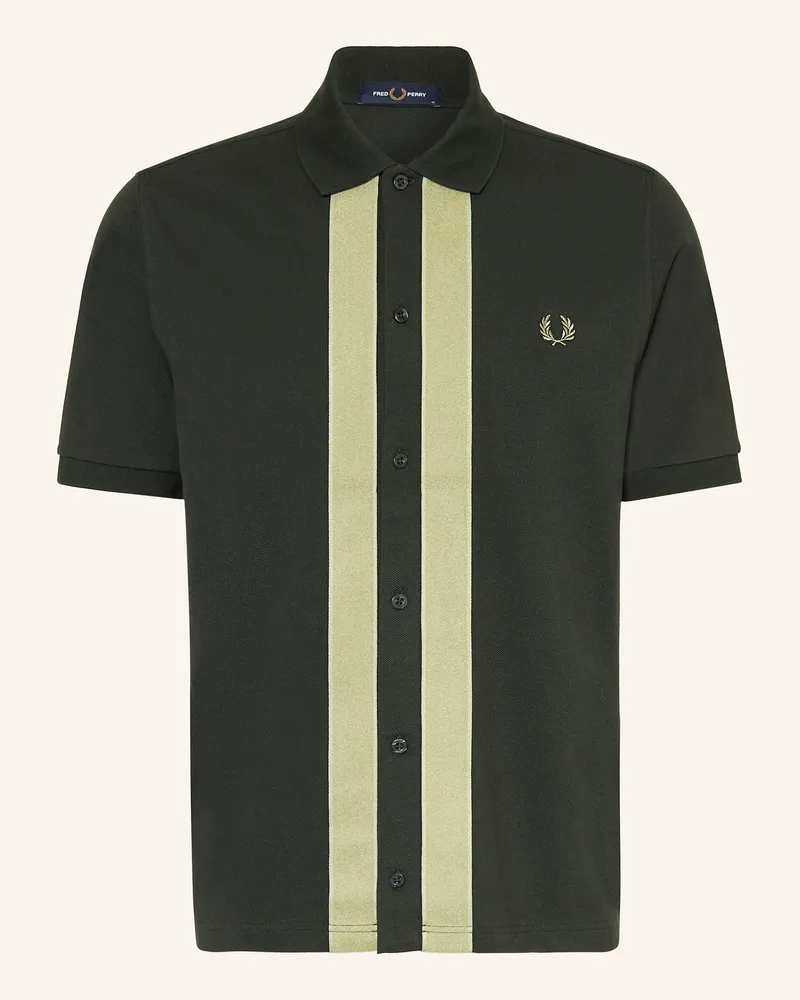 Fred Perry Piqué-Poloshirt Dunkelgrün