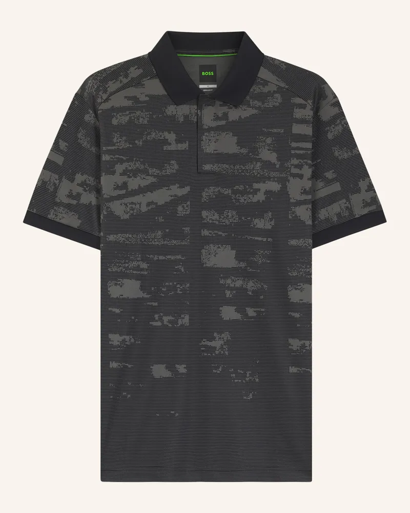 HUGO BOSS Poloshirt Pl_Active Repeat Slim Fit schwarz Schwarz