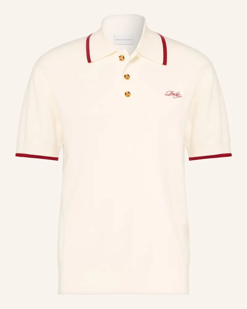 Drôle de Monsieur Strick-Poloshirt weiss Weiss