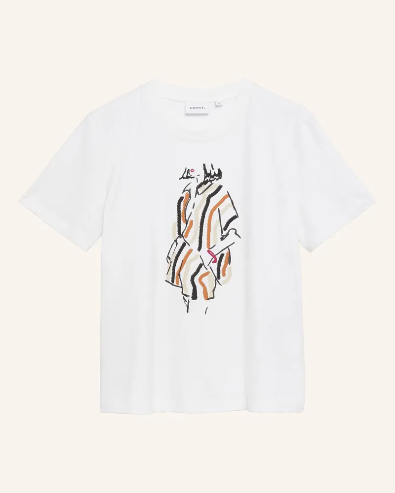 COMMA T-Shirt weiss 