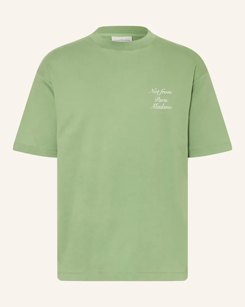 Drôle de Monsieur T-Shirt LE T-SHIRT SLOGAN CALLIGRAPHY Grün